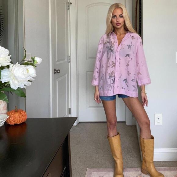 Floral Sheer Blouse - Picture 4 of 4